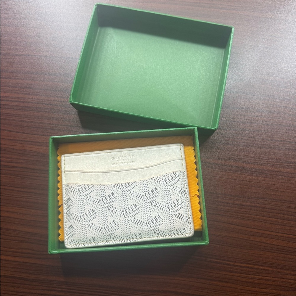 Goyard White Card Holder